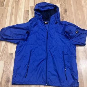 Blue REI Nylon Windbreaker